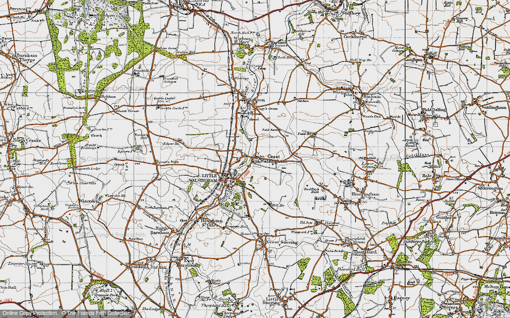 Old Map of Great Walsingham, 1946 in 1946