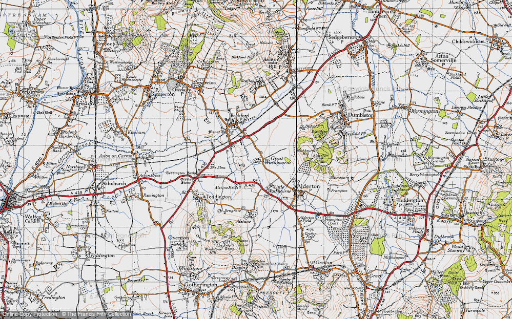 Old Map of Great Washbourne, 1946 in 1946