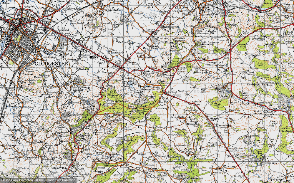 Old Map of Great Witcombe, 1946 in 1946