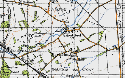 Old map of Banthorpe Lodge in 1946