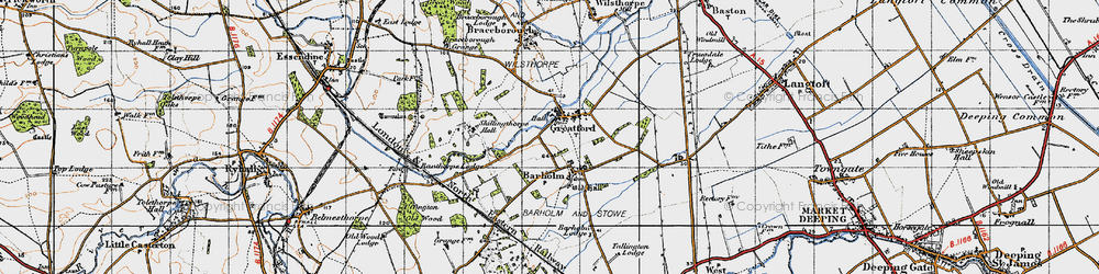 Old map of Banthorpe Wood in 1946