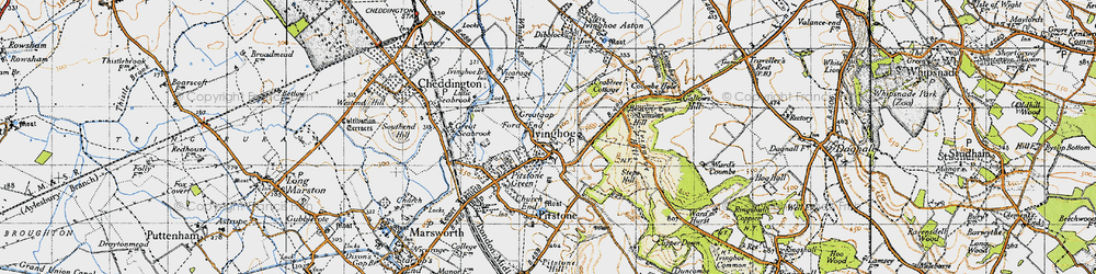 Old map of Whistle Brook in 1946