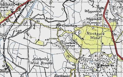 Old map of Arun Valley, The in 1940