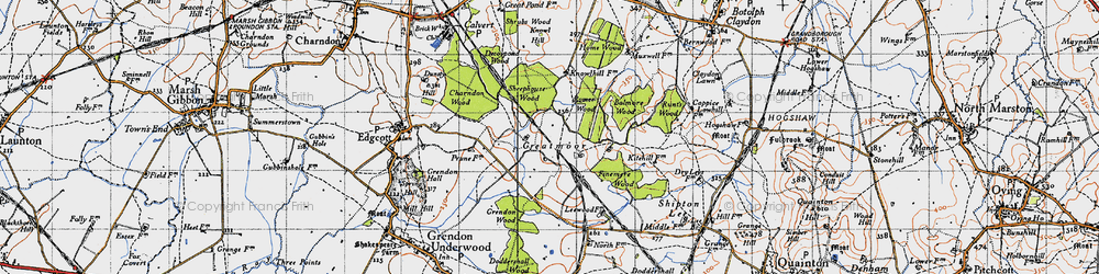 Old map of Balmore Wood in 1946