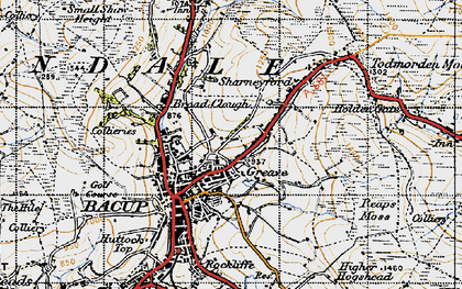 Old map of Greave in 1947