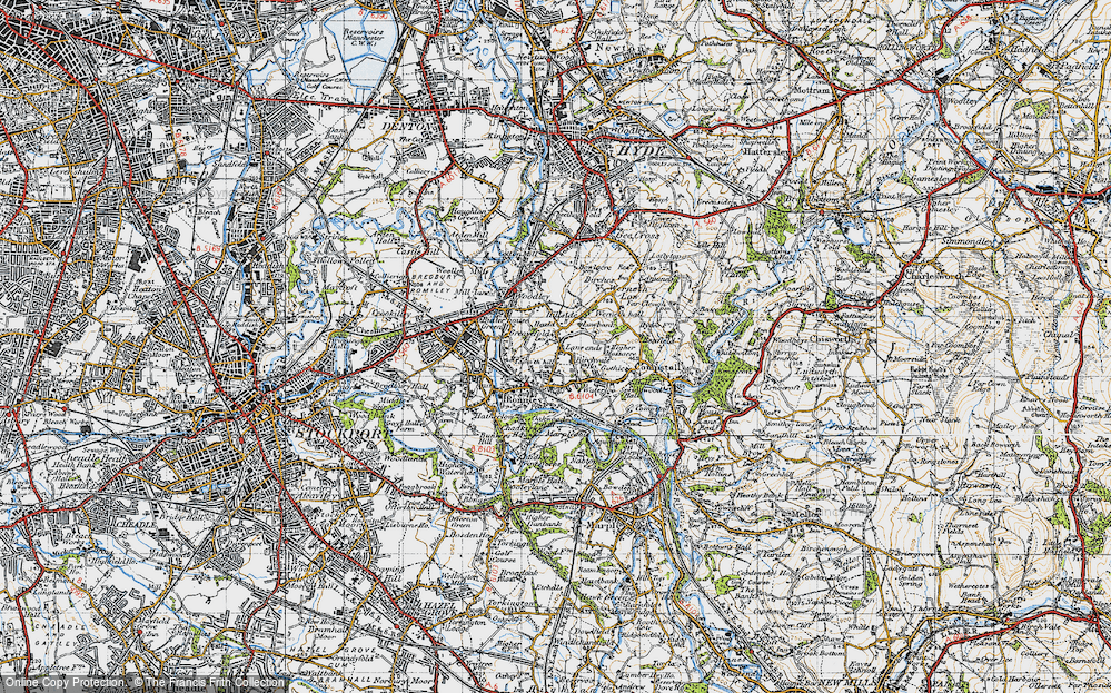 Old Map of Greave, 1947 in 1947