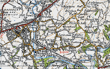 Old map of Greave in 1947