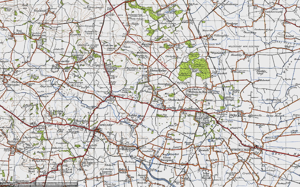 Old Map of Grebby, 1946 in 1946