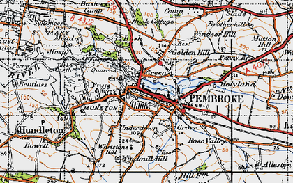 Old map of Green in 1946