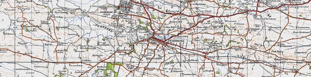 Old map of Green in 1946