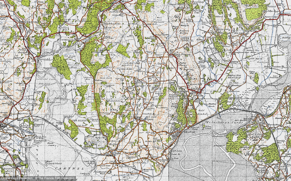 Old Map of Green Bank, 1947 in 1947