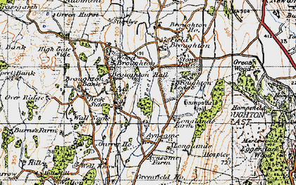 Old map of Green Bank in 1947