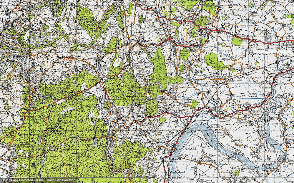 Old Map of Green Bottom, 1947 in 1947