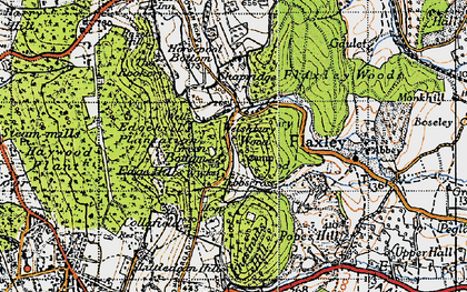 Old map of Green Bottom in 1947