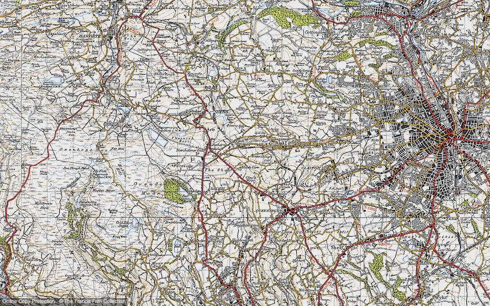 Old Map of Green Clough, 1947 in 1947