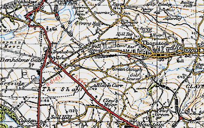 Old map of Green Clough in 1947
