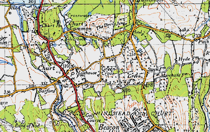 Old map of Green Cross in 1940