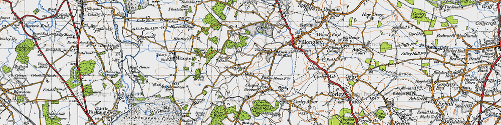 Old map of Fillongley Hall in 1946