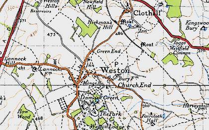 Old map of Green End in 1946