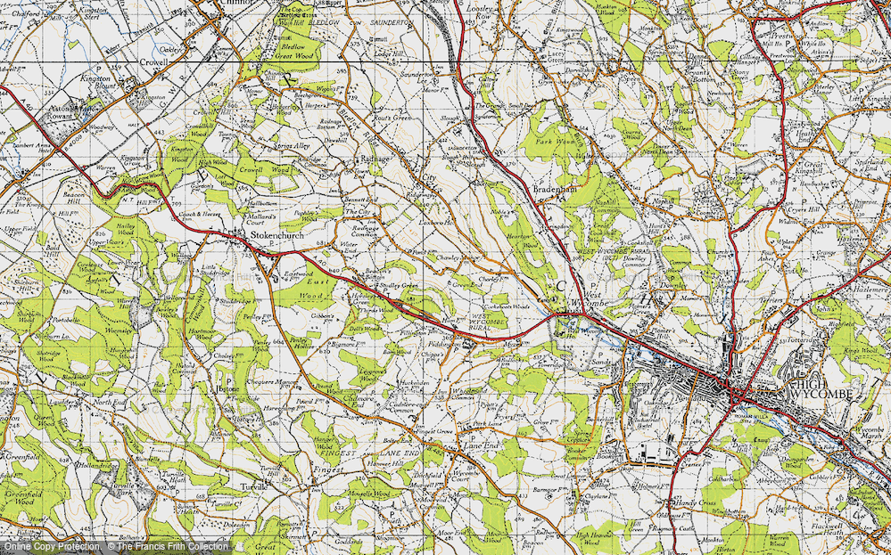 Old Map of Green End, 1947 in 1947