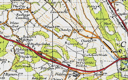 Old map of Green End in 1947