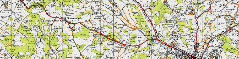Old map of Green End in 1947