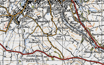 Old map of Green Haworth in 1947