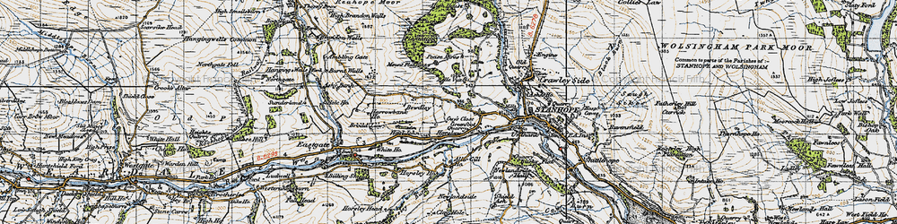 Old map of Aller Gill in 1947
