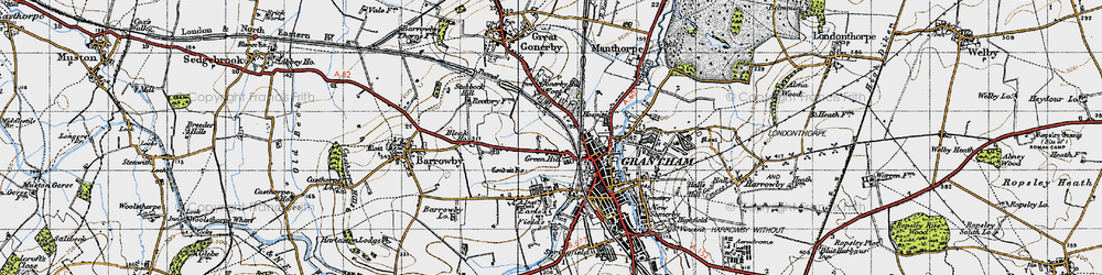 Old map of Green Hill in 1946