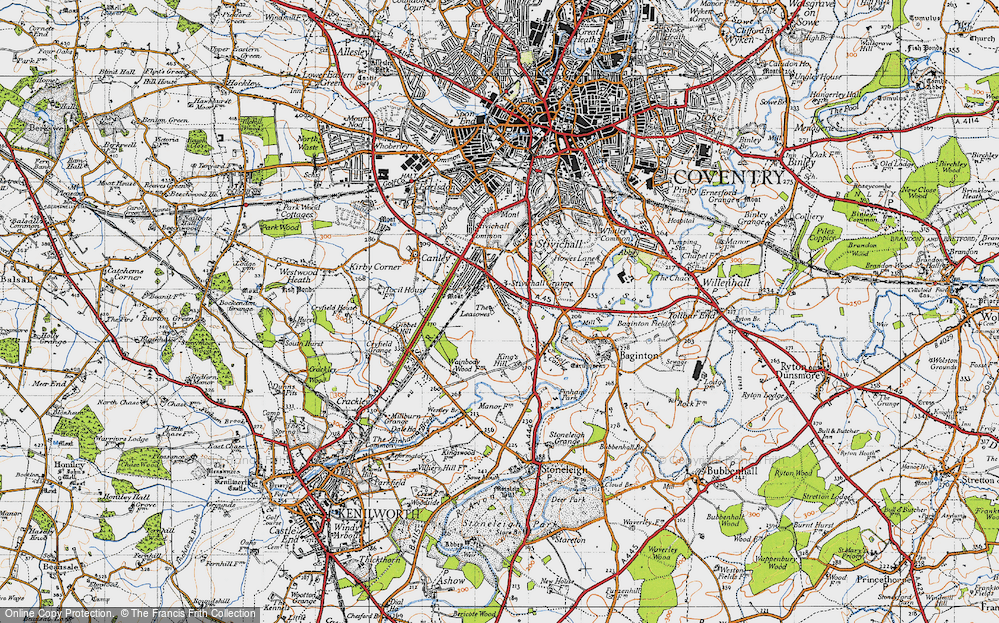 Old Map of Green Lane, 1946 in 1946