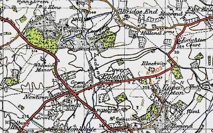 Old map of Green Lane in 1947