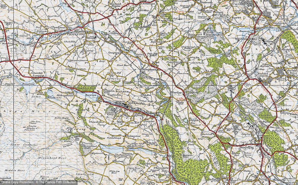 Old Map of Green Moor, 1947 in 1947