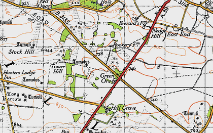 Old map of Green Ore in 1946
