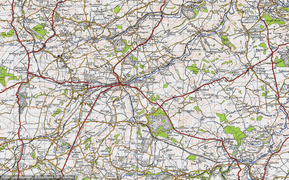 Old Map of Green Parlour, 1946 in 1946