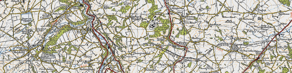 Old map of Green Side in 1947