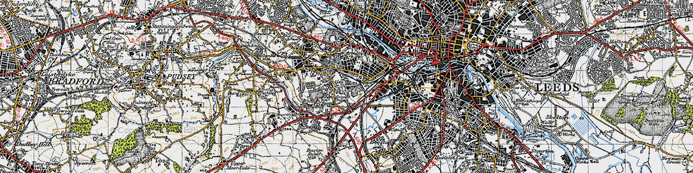 Old map of Green Side in 1947