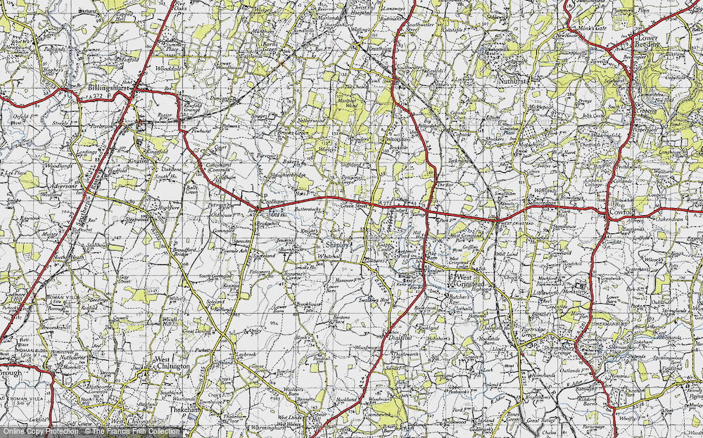 Old Map of Green Street, 1940 in 1940
