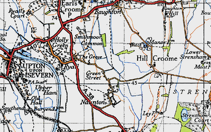 Old map of Green Street in 1947