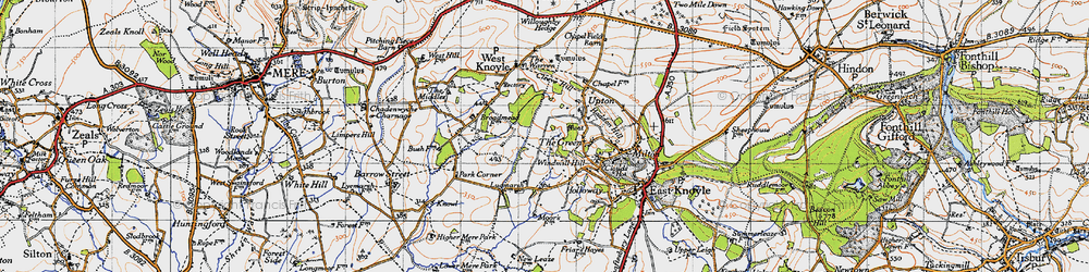 Old map of Green, The in 1945
