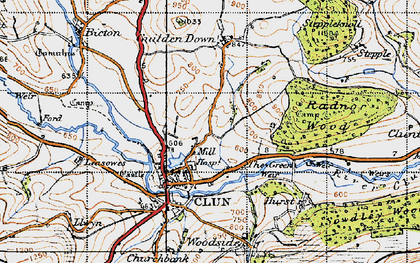 Old map of Green, The in 1947
