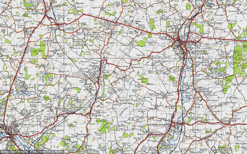 Old Map of Green Tye, 1946 in 1946