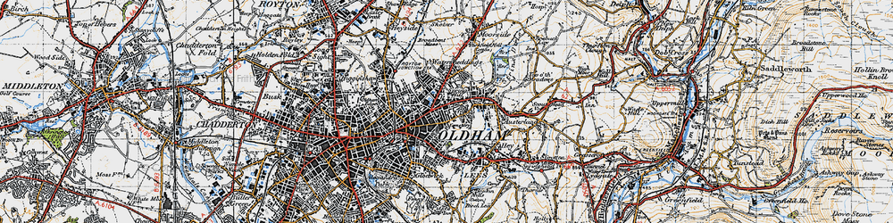 Old map of Greenacres in 1947
