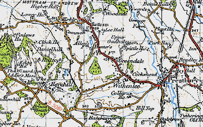 Old map of Greendale in 1947