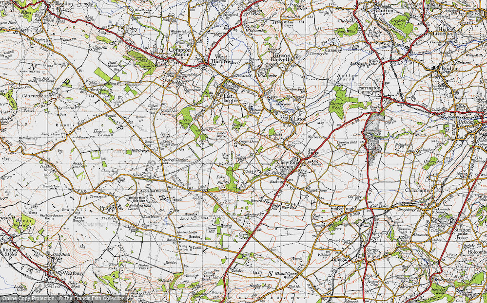 Old Map of Greendown, 1946 in 1946
