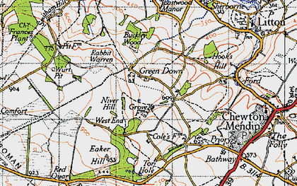 Old map of Greendown in 1946
