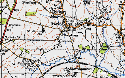 Old map of Greenend in 1946