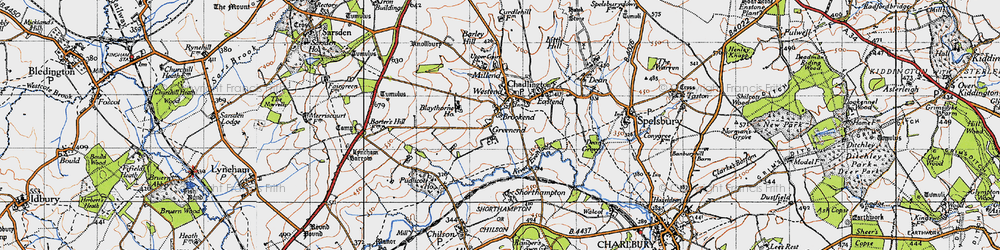 Old map of Greenend in 1946
