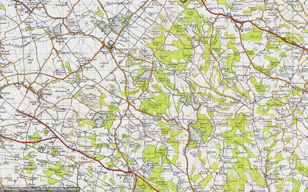 Old Map of Greenfield, 1947 in 1947