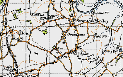 Old map of Greengate in 1946