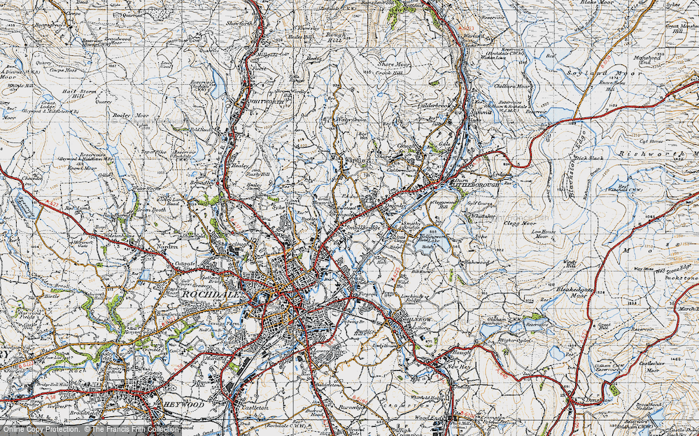 Old Map of Greengate, 1947 in 1947